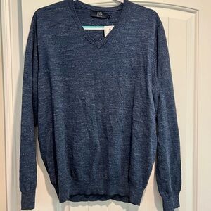 J. Crew Men's V-Neck Sweater in Navy